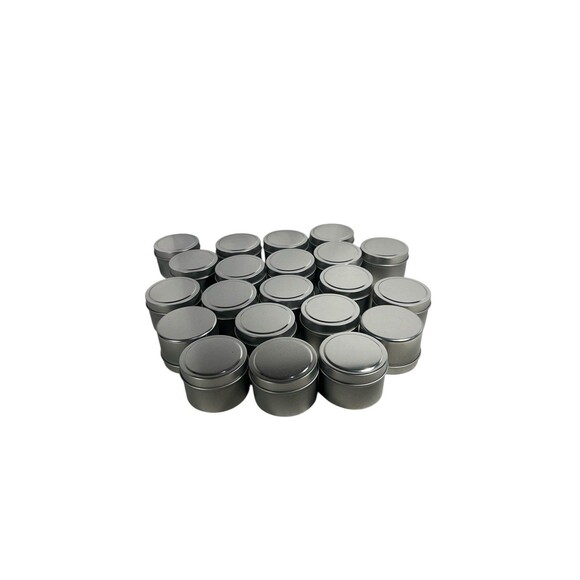 21 Pack 5oz Empty Silver Candle Tins with Lids For Candle Making - Open Box - Picture 9 of 12